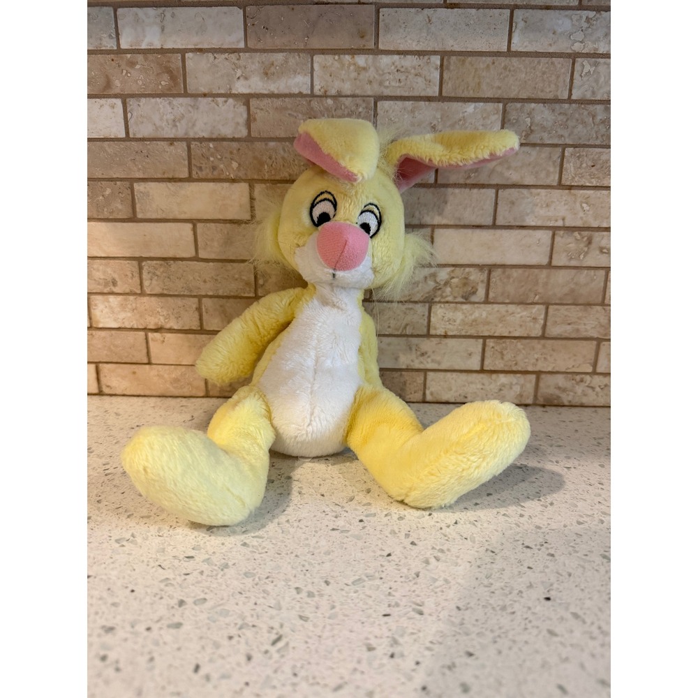 Vintage Disney Store Rabbit Plush Winnie The Pooh Yellow 10" Doll Bunny